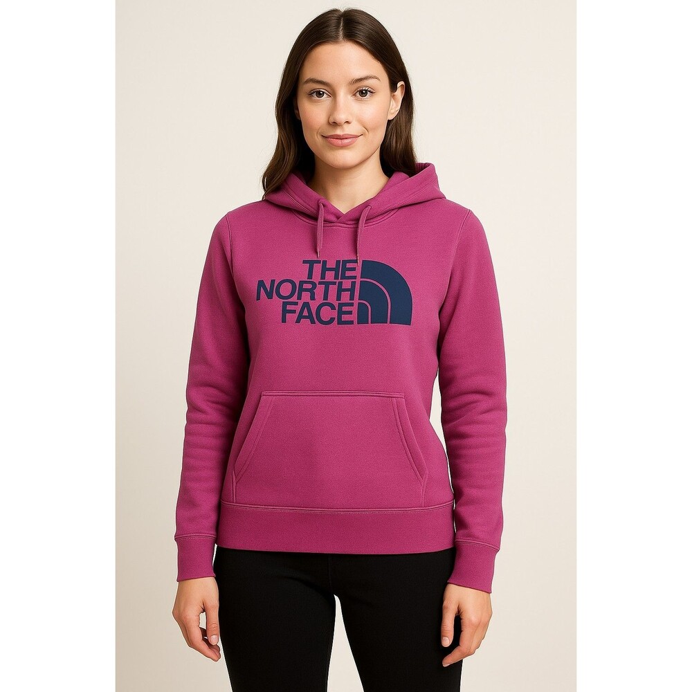 The North Face Women’s Pullover Hoodie M – Purplish Pink Logo Sweatshirt